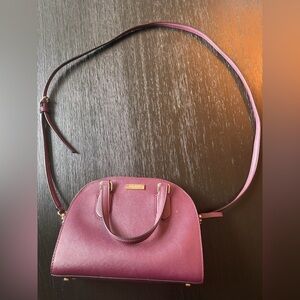 kate spade plum dome crossbody with gold accents